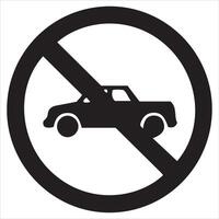 No Vehicle icon with white background vector