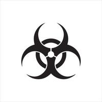 Biohazard icon with white background vector