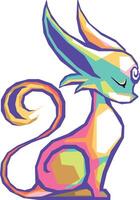 fox in WPAP art vector