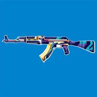 AKM weapon in wpap art vector