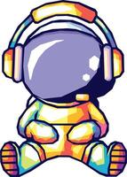 astronot in WPAP art vector
