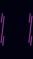 Neon pink vertical background glows in the dark, neon lines on the edges. Suitable for presentations, business, advertising, etc. vector