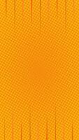 Orange halftone abstract comic vertical background with fast lines on top and bottom. illustration. Suitable for comics, presentations, posters, etc. vector