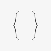 Bracket Icon on White Background in black. vector
