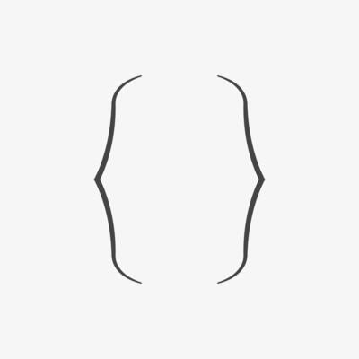 Bracket Icon on White Background in black.