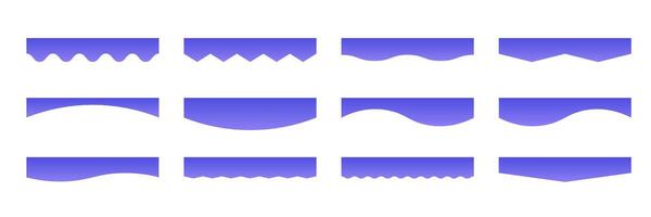 Gradient Separator Headers shapes. Abstract Waves Gradient Forms vector
