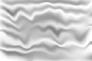 Smooth white silk satin fabric with flowing waves creating a soft, luxurious textile backdrop. vector