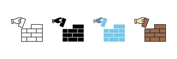 construction concept line icon. Simple element illustration. vector