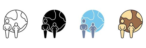 diversity concept line icon. Simple element illustration. vector