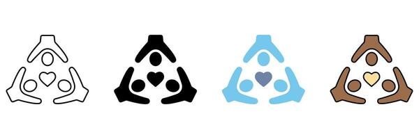 ethnicity concept line icon. Simple element illustration. vector