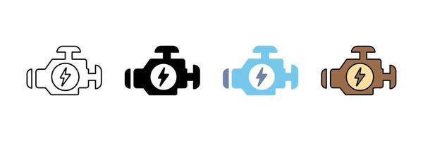 engine concept line icon. Simple element illustration. vector