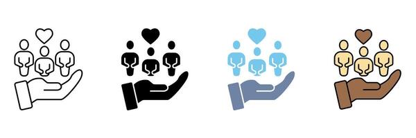 inclusion concept line icon. Simple element illustration. vector