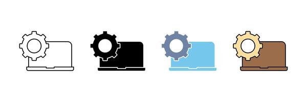 it engineering concept line icon. Simple element illustration. vector