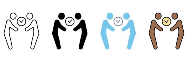 RESPECT concept line icon. Simple element illustration. vector