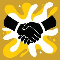 Successful Partnership A Handshake Representing Collaboration and Agreement vector
