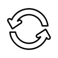 Refresh or Repeat Circular Arrow Icon vector