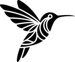 A hummingbird with a black and white design vector