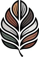 A leaf with different colors on it vector
