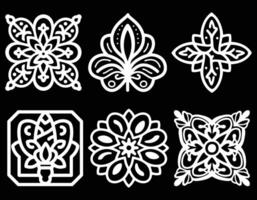 Luxury ornamental Set of Decorative, Ornate Floral and Geometric Patterns vector
