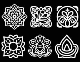 White Luxury ornamental Patterns Design vector