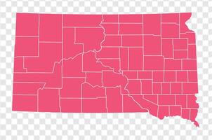 South Dakota Map Punch Color Background Files vector