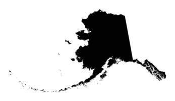 Alaska Map White Background vector
