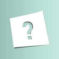 Question Mark On Paper Design vector