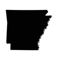 Arkansas Map White Background vector
