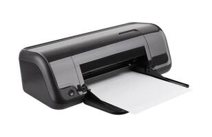 Ink jet printer isolated on white photo