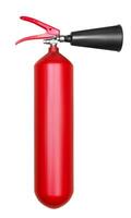 Fire extinguisher on white photo