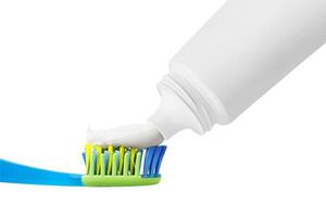 Tooth brush with tooth paste photo