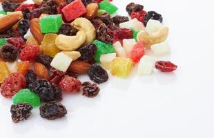 mix dried fruits and nuts photo