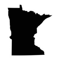 Minnesota Black Map Design vector