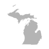 Michigan Grey Map Design vector