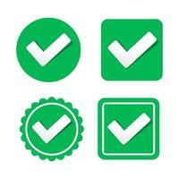 Tick Mark Set , Verified, Confirmed, Success Buttons Collection vector