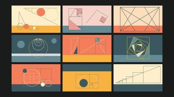 Minimal Abstract Geometric Design Set vector