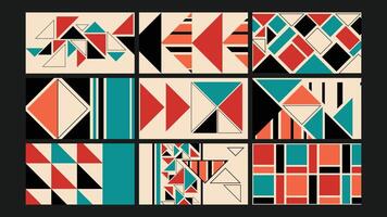Dynamic Geometric Composition Background Set vector