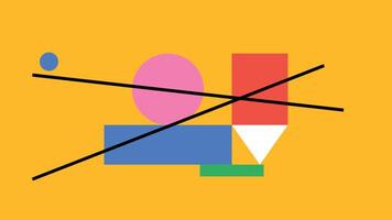 Color block geometry background vector