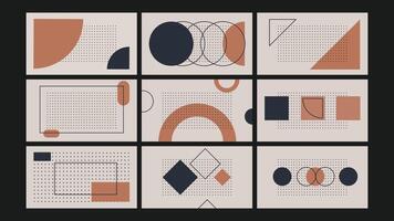 Abstract Vintage Style Lines Circles Background vector