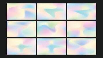 Minimal Pastel Fluid Gradient with Background Set vector
