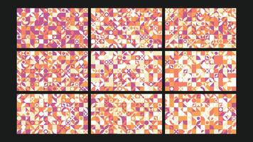 Retro Pop Art Inspired Graphics Background Set vector