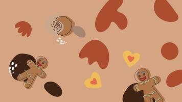 Swirl rolls and chocolate candy background vector