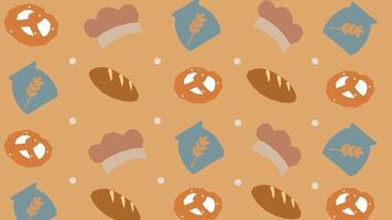 Bakery icons and chef hat background vector