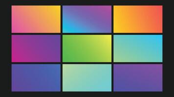 Colorful Gradient Abstract Background Set vector