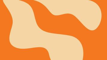 Beige and orange abstract waves background vector