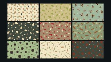 Natural Footprint Texture Background Set vector