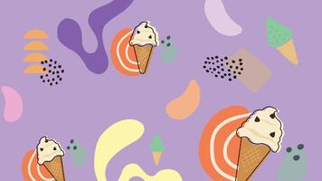 Happy Ice Cream Cone Background vector