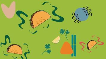 Taco Halves with Onions Background vector