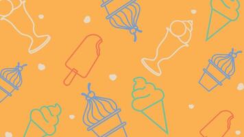 Yellow ice cream cone background vector