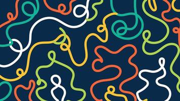 Colorful abstract squiggle background vector